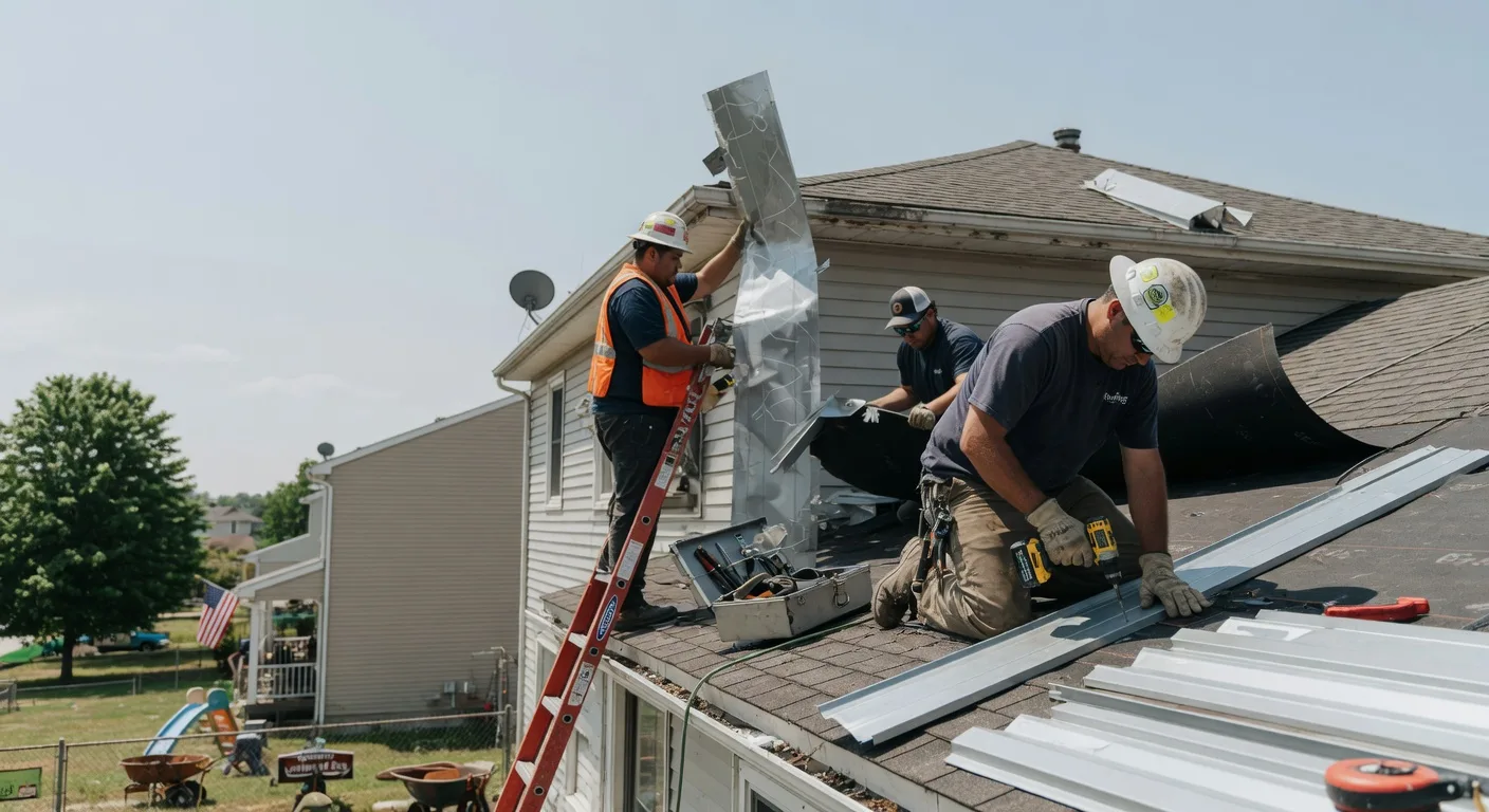Storm Damage Metal Roof Repair in Jennings, OK